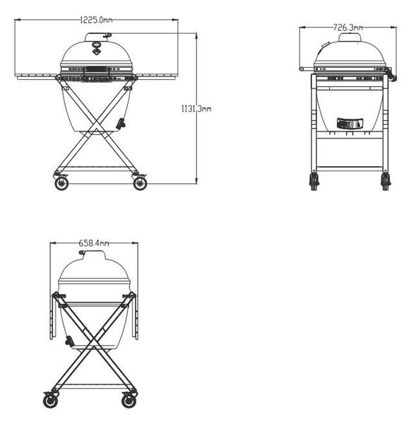 Boretti Ceramica Limone Kerámia Grill - Nagy