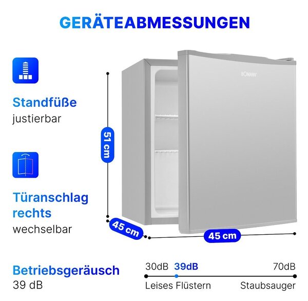 Bomann KB7346W Minibár - 42 Literes Hűtő