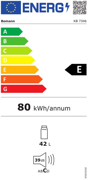 Bomann KB7346W Minibár - 42 Literes Hűtő