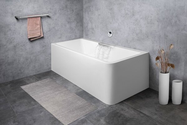Polysan Polysan, CASCATA L MONOLITH téglalap alakú kád 180x80x60cm, kaszkád rozsdamentes acél, 73836ML.100