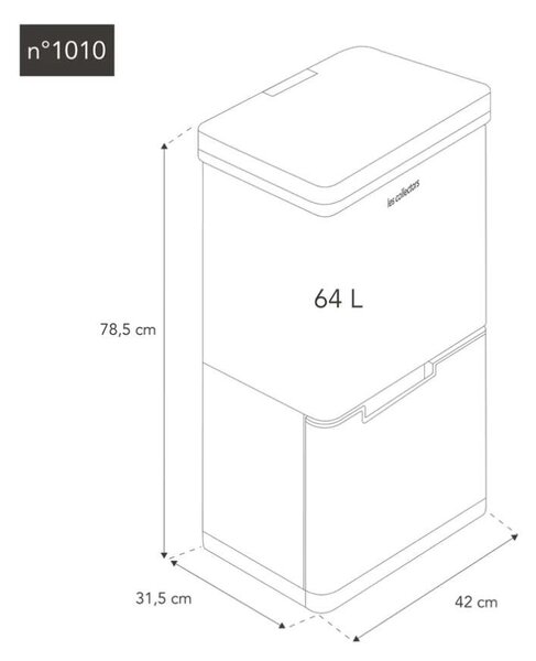 Les Collectors N°1010 Szelektív Hulladékgyűjtő - 64L