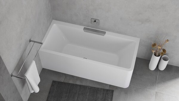 Polysan Polysan, CASCATA L MONOLITH téglalap alakú kád 180x80x60cm, kaszkád rozsdamentes acél, 73836ML.100