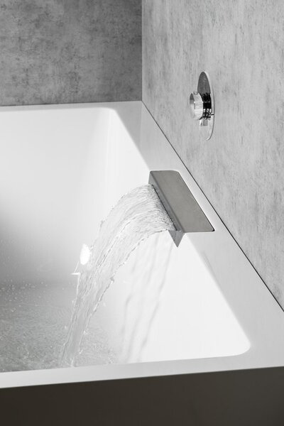 Polysan Polysan, CASCATA L MONOLITH téglalap alakú kád 180x80x60cm, kaszkád rozsdamentes acél, 73836ML.100