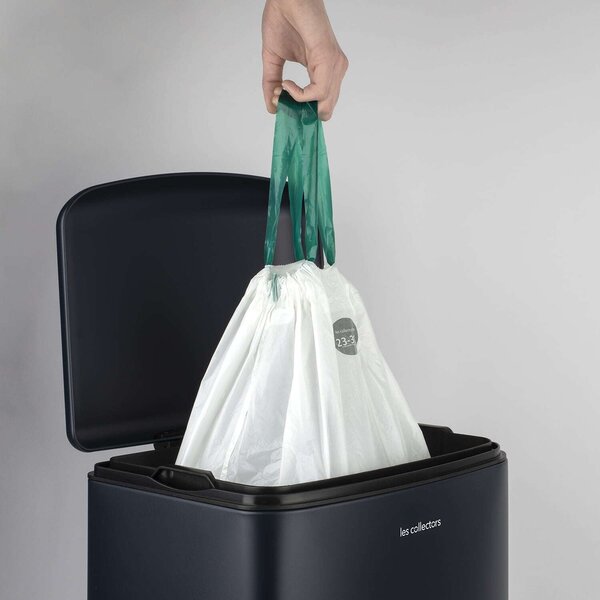 Les Collectors Pedálos Szemetes - Rozsdamentes Acél - 40 Liter - Sötétkék