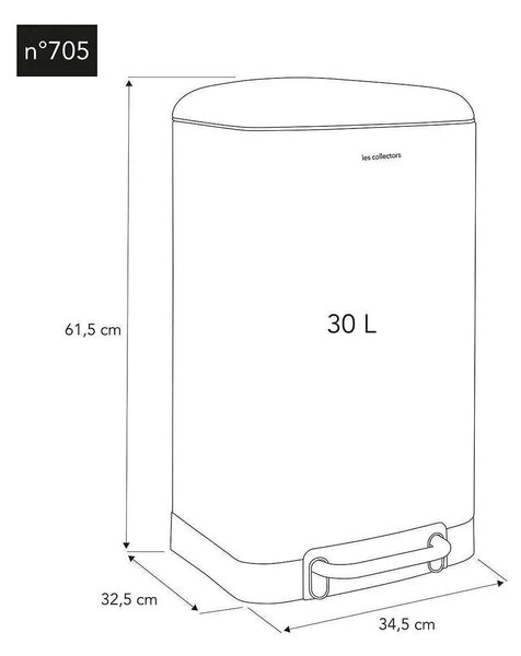Les Collectors N°705 Pedálos Szemetes - 30 Literes