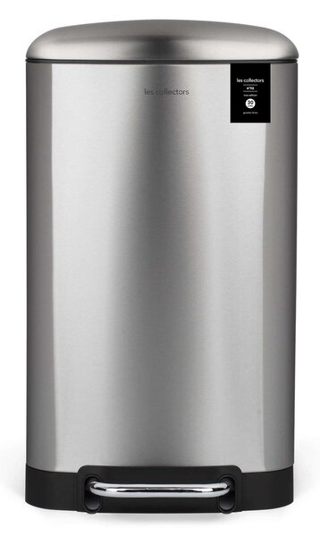 Les Collectors Pedálos Szemetes - Rozsdamentes Acél - 30 Liter