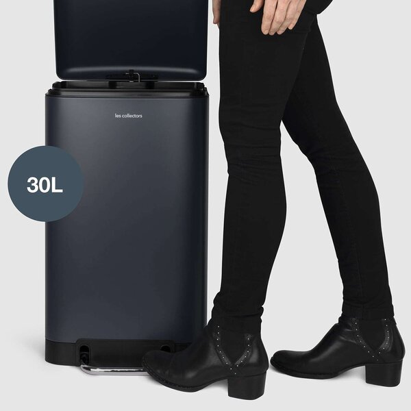 Les Collectors Pedálos Szemetes - 30 Liter - Rozsdamentes Acél