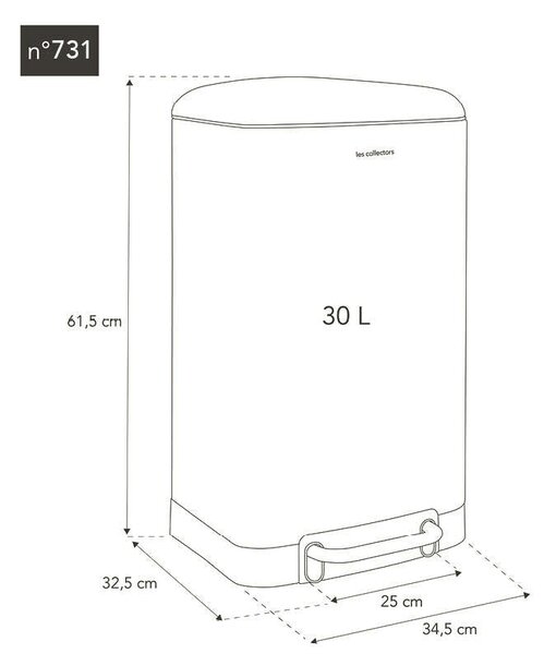 Les Collectors N731 Pedálos Szemetes - 30 Liter