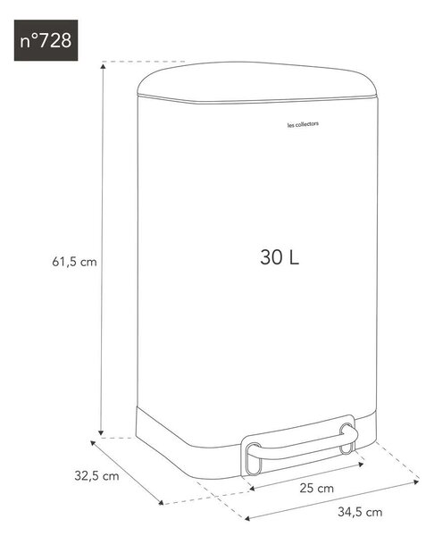 Les Collectors N728 Pedálos Szemetes - 30 Liter