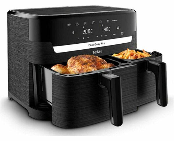 Tefal Dual Easy Fry Forrólevegős Fritőz - 8,3 Literes