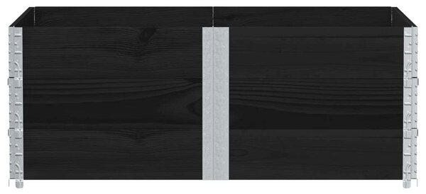 VidaXL fekete tömör fenyőfa kerti növénytartó 150 x 100 cm