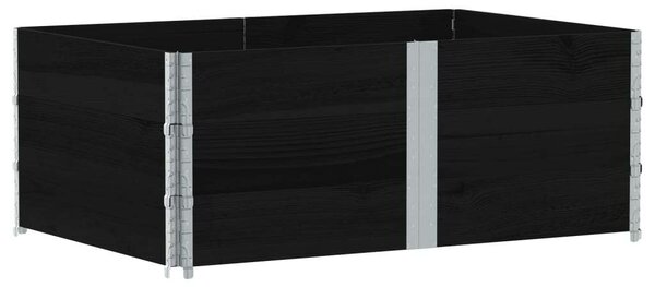 VidaXL fekete tömör fenyőfa kerti növénytartó 150 x 100 cm