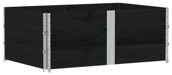 VidaXL fekete tömör fenyőfa kerti növénytartó 150 x 100 cm