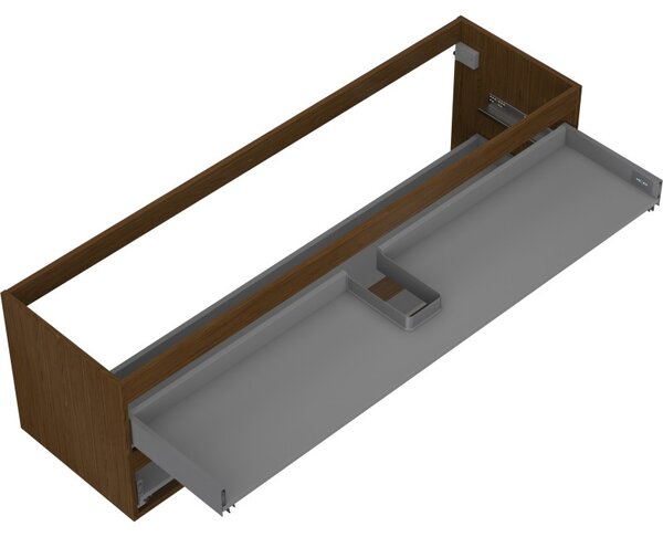 Mexen Box-A, fali szekrény 160 cm, 2 fiók, diófa, 91AX0-1600-470-2-86