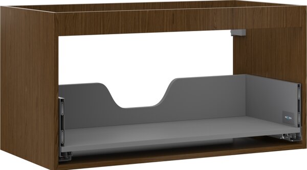 Mexen Box-A, fali szekrény 90 cm, 1 fiók, diófa, 91AX0-0900-470-1-86