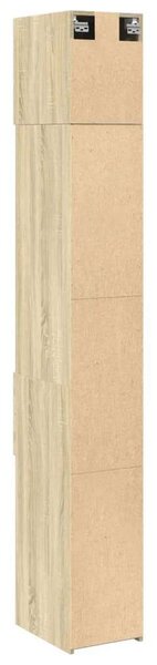 VidaXL sonoma tölgy szerelt fa vékony tárolószekrény 30x42,5x225 cm