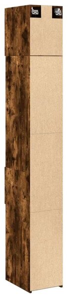 VidaXL füstös tölgy szerelt fa vékony tárolószekrény 30x42,5x225 cm