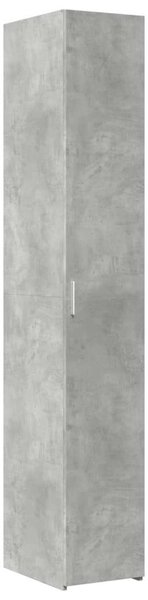 VidaXL betonszürke szerelt fa vékony tárolószekrény 30 x 42,5 x 225 cm
