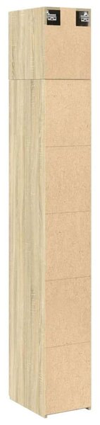 VidaXL sonoma tölgy szerelt fa vékony tárolószekrény 30x42,5x225 cm