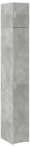 VidaXL betonszürke szerelt fa vékony tárolószekrény 30 x 42,5 x 225 cm