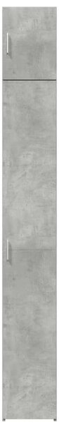 VidaXL betonszürke szerelt fa vékony tárolószekrény 30 x 42,5 x 225 cm