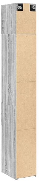 VidaXL szürke sonoma szerelt fa vékony tárolószekrény 30x42,5x225 cm