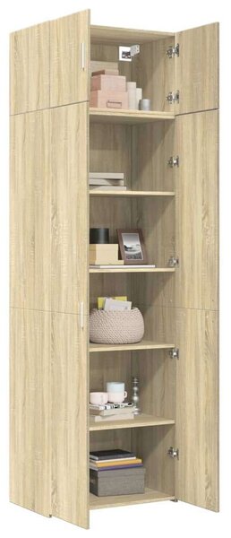 VidaXL sonoma tölgy szerelt fa tárolószekrény 70 x 42,5 x 225 cm