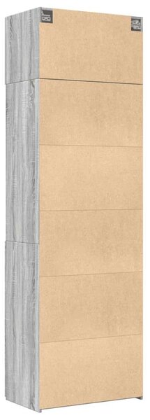 VidaXL szürke sonoma színű szerelt fa tárolószekrény 70x42,5x225 cm