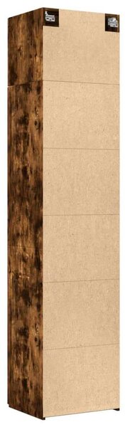 VidaXL füstös tölgy szerelt fa vékony tárolószekrény 50x42,5x225 cm