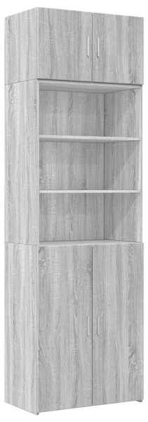 VidaXL szürke sonoma színű szerelt fa tárolószekrény 70x42,5x225 cm