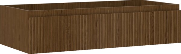 Mexen Rivel, fürdőszobaszekrény 100 cm, 1 fiók, rovátkolt, diófa, 91A20-10023-1-BF86