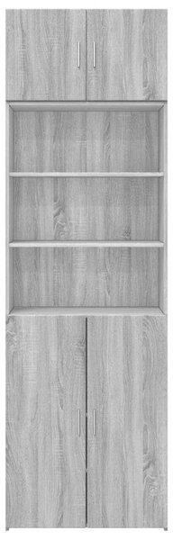VidaXL szürke sonoma színű szerelt fa tárolószekrény 70x42,5x225 cm