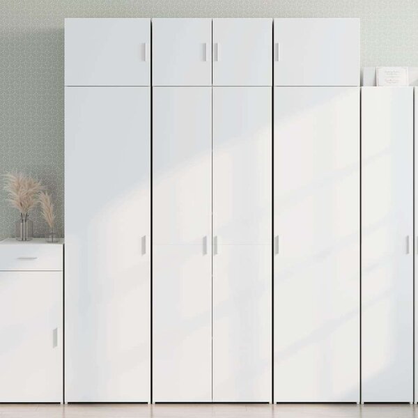 VidaXL fehér szerelt fa tárolószekrény 70 x 42,5 x 225 cm