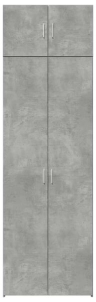 VidaXL betonszürke szerelt fa tárolószekrény 70 x 42,5 x 225 cm