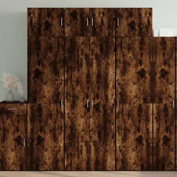 VidaXL füstös tölgy színű szerelt fa tárolószekrény 70 x 42,5 x 225 cm