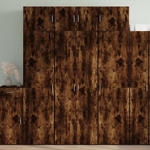 VidaXL füstös tölgy színű szerelt fa tárolószekrény 70 x 42,5 x 225 cm