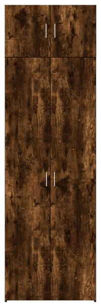 VidaXL füstös tölgy színű szerelt fa tárolószekrény 70 x 42,5 x 225 cm