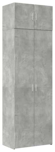 VidaXL betonszürke szerelt fa tárolószekrény 70 x 42,5 x 225 cm