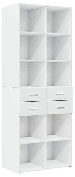 VidaXL fehér szerelt fa tárolószekrény 70 x 42,5 x 225 cm