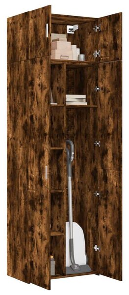 VidaXL füstös tölgy színű szerelt fa tárolószekrény 70 x 42,5 x 225 cm