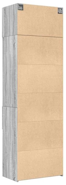 VidaXL szürke sonoma színű szerelt fa tárolószekrény 70x42,5x225 cm