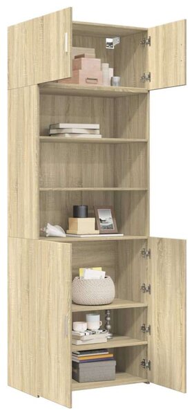 VidaXL sonoma tölgy színű szerelt fa tárolószekrény 80 x 42,5 x 225 cm