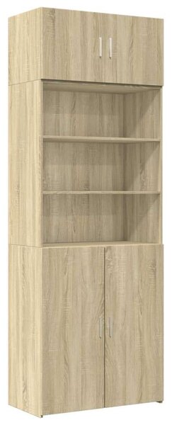 VidaXL sonoma tölgy színű szerelt fa tárolószekrény 80 x 42,5 x 225 cm