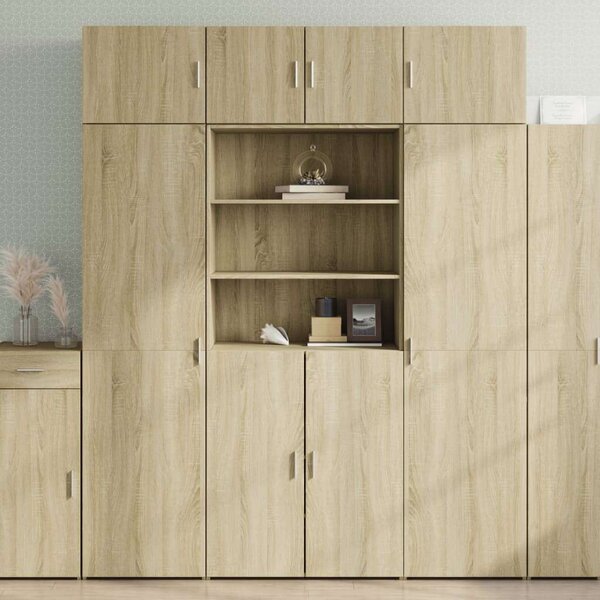 VidaXL sonoma tölgy színű szerelt fa tárolószekrény 80 x 42,5 x 225 cm