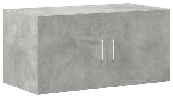 VidaXL betonszürke szerelt fa tárolószekrény 80 x 42,5 x 225 cm