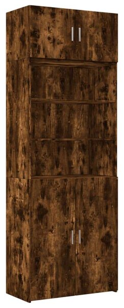 VidaXL füstös tölgy színű szerelt fa tárolószekrény 80 x 42,5 x 225 cm
