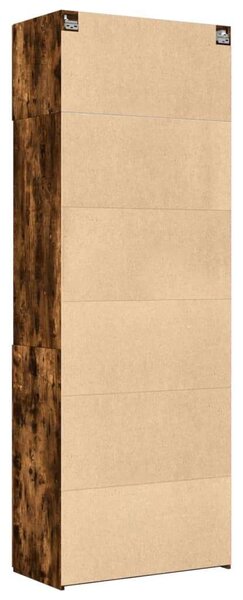 VidaXL füstös tölgy színű szerelt fa tárolószekrény 80 x 42,5 x 225 cm