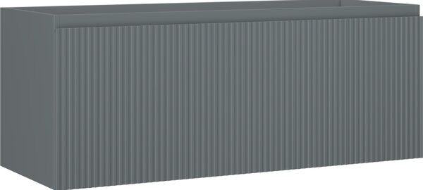 Mexen Rivel, fürdőszobaszekrény 120 cm, 1 fiók, rovátkolt, grafit matt, 91A20-12047-1-BF66