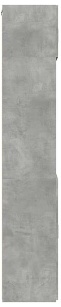 VidaXL betonszürke szerelt fa tárolószekrény 80 x 42,5 x 225 cm