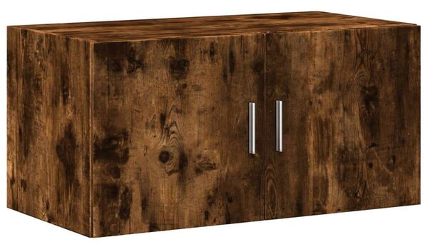 VidaXL füstös tölgy színű szerelt fa tárolószekrény 80 x 42,5 x 225 cm